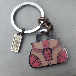 COACH PINK PURSE KEY CHAIN